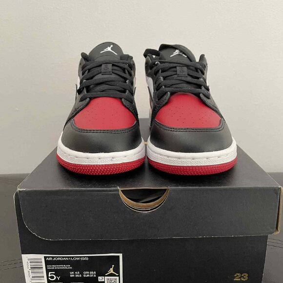Jordan 1 Low Bred Toe (GS) (553560-612) - Picture 3 of 5